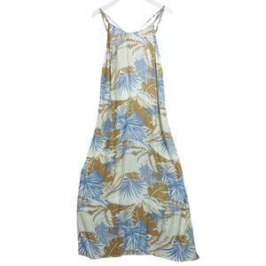 Spaghetti Strap  printed Split Sides Dress Women Size large
